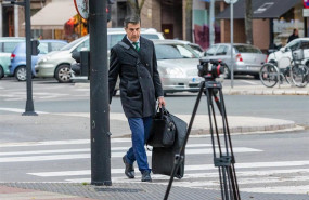 ep el abogado del acusado alfredo de miguel gonzalo susaeta a su llegada al palacio la justicia de