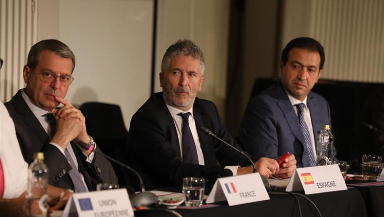 El ministrao de Interior, Fernando Grande-Marlaska (c) durante la inauguración de la reunión internacional de “Cooperación entre Países de Origen, Tránsito y Destino en el ámbito de la Gestión de Fronteras”, enmarcada en el “Proceso de Rabat” y organizada | Marta Fernández Jara - Europa Press - Archivo ep el ministrao de interior fernando grande-marlaska c durante la inauguracion de la reunion