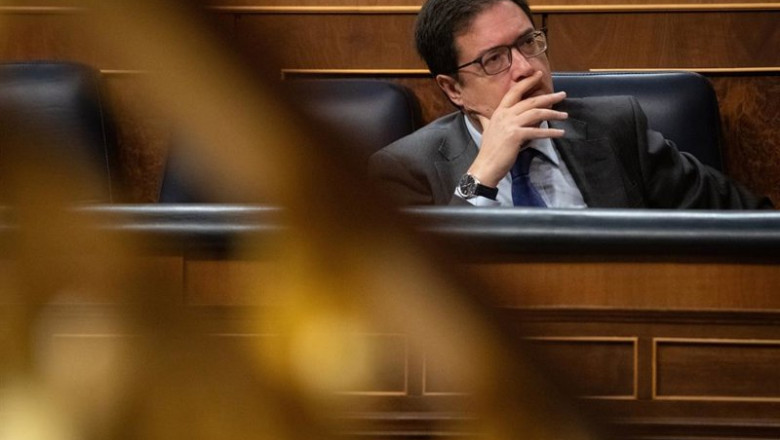 ep el ministro para la transformacion digital oscar lopez durante una sesion plenaria en el congreso