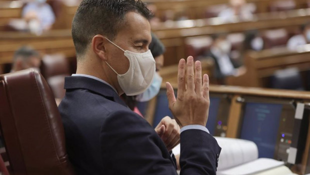 ep el nuevo portavoz del psoe en el congreso hector gomez durante una sesion plenaria en el congreso