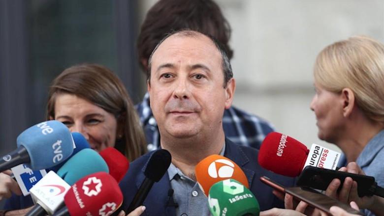 ep el secretario de politicas publicas y proteccion social de ccoo carlos bravo atiende a los medios