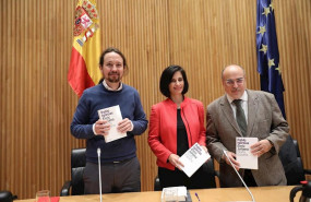ep i-d el secretario general de podemos pablo iglesias la periodista lola garcia como moderadora y