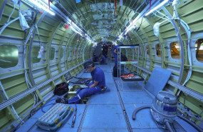 ep interior de un c295 avion que se ensambla en las instalaciones de airbus en san pablo sevilla