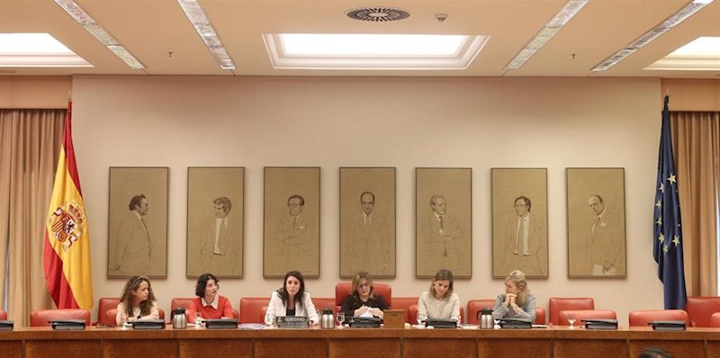La ministra de Igualdad, Irene Montero (centro), durante la reunión de Comisión de Igualdad en el Congreso de los Diputados en Madrid, a 24 de febrero de 2020. | Eduardo Parra - Europa Press ep la ministra de igualdad irene montero centro durante la reunion de comision de igualdad en el