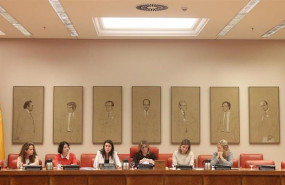 ep la ministra de igualdad irene montero centro durante la reunion de comision de igualdad en el