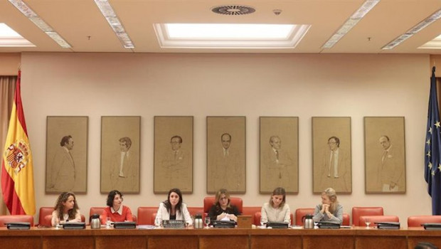 ep la ministra de igualdad irene montero centro durante la reunion de comision de igualdad en el