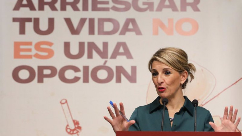 La vicepresidenta segunda del Gobierno y ministra de Trabajo y Economía Social, Yolanda Díaz, en la presentación del "Plan de choque contra los accidentes mortales en el trabajo" | Marta Fernández Jara - Europa Press ep la vicepresidenta segunda del gobierno y ministra de trabajo y economia social yolanda diaz en la 20211209141103
