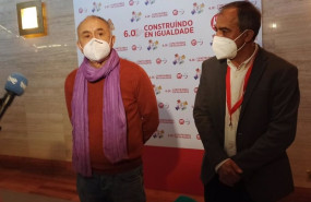 ep pepe alvarez y jose antonio gomez en declaraciones a los medios en santiago