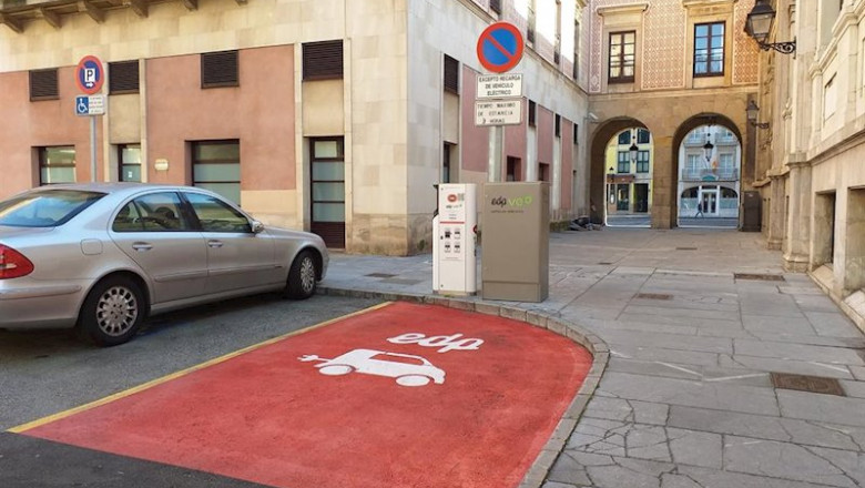 ep plaza de aparcamiento para la recarga de vehiculos electricos