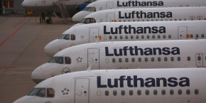 les pilotes de lufthansa en greve a l aeroport de francfort 