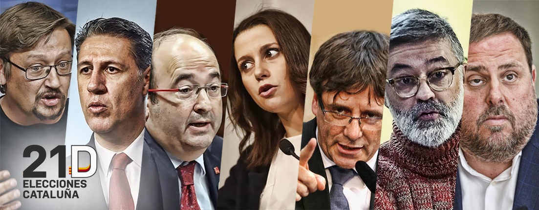 21d elecciones cataluna domenech albiol iceta arrimadas puigdemont riera junqueras
