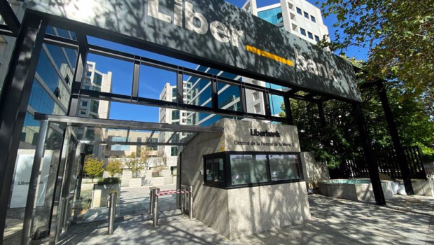 ep archivo   entrada a la sede central de liberbank en madrid espana