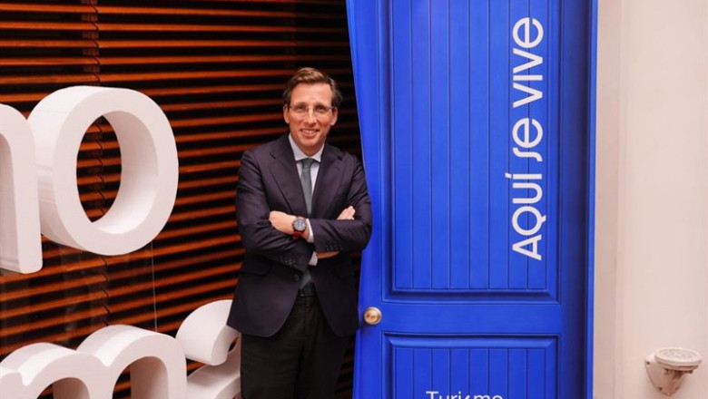 El alcalde de Madrid, José Luis Martínez-Almeida, durante la presentación de este viernes de la iniciativa 'Turismo que Suma', promovida por Exceltur. | EXCELTUR ep el alcalde de madrid jose luis martinez almeida durante la presentacion de este viernes de la