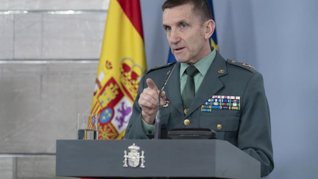 ep el jefe del estado mayor de la guardia civil el general jose manuel santiago en rueda de prensa