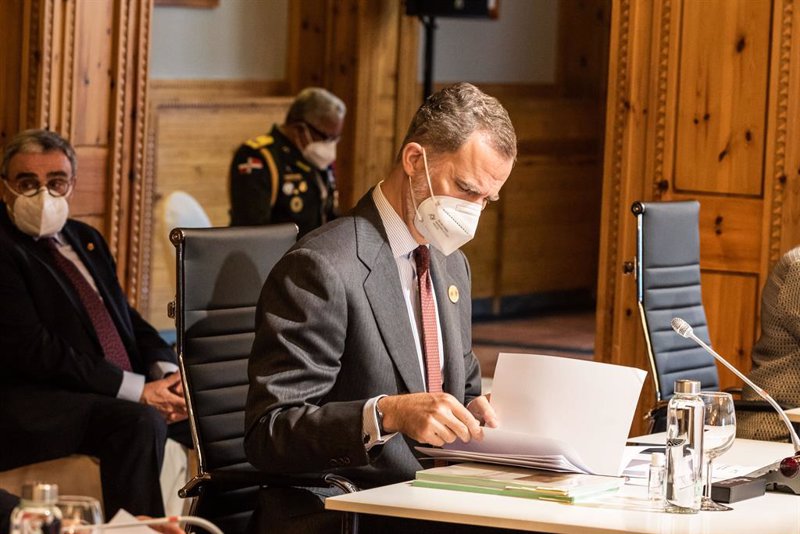 El Rey fue vacunado este sábado contra la COVID-19 en el WiZink Center de Madrid
