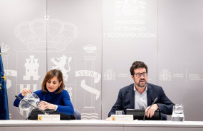 ep el secretario de estado de trabajo y economia social joaquin perez rey y la directora general de