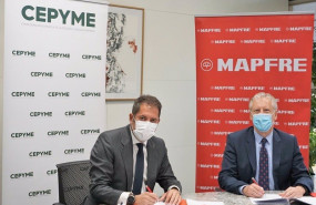 ep gerardo cuerva presidente de cepyme y javier oliveros director comercial de mapfre espana