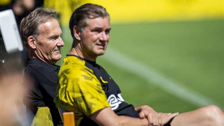 ep hans-joachim watzkemichael zorc observanentrenamientopretemporadaborussia dortmund