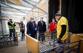 ep javier lamban y jorge azcon visitan las instalaciones del auditorio de zaragoza donde se estan
