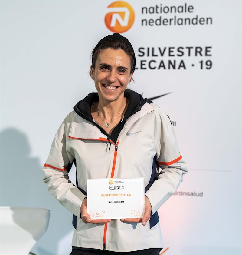 ep la exatleta madrilena nuria fernandez tras recibir su silvestre del ano