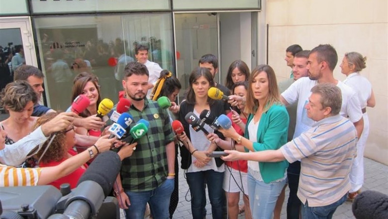 El portavoz de ERC en el Congreso, Gabriel Rufián, y la portavoz del partido, Marta Vilalta | EUROPA PRESS ep portavozerccongreso gabriel rufian yportavozpartido marta vilalta