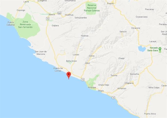 Localización del terremoto de Perú. | USGS / GOOGLE ep terremoto peru enero 2018