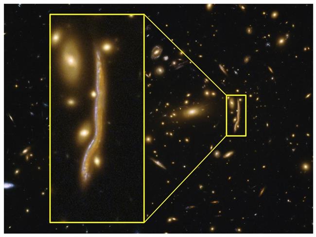 ep the cosmic snake is the image ofdistant galaxy deflected bystrong gravita