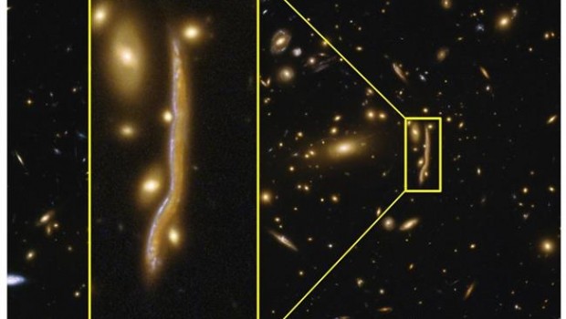 ep the cosmic snake is the image ofdistant galaxy deflected bystrong gravita