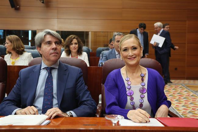 Ángel Garrido y Cristina Cifuentes en un pleno de la Asamblea de la Comunidad | EUROPA PRESS ep angel garridocristina cifuentesun plenola asambleala comunidad