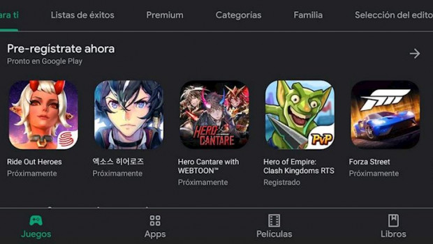 ep apartado de registro previo en play store