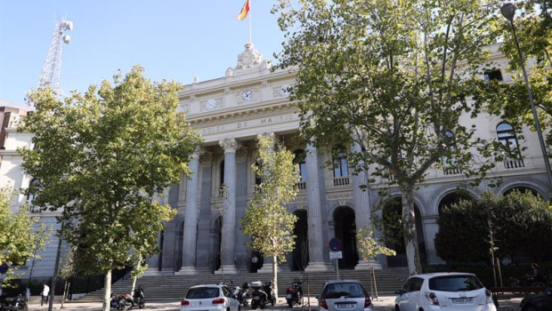 ep archivo   edificio del palacio de la bolsa de madrid edificio de 1893 en madrid a 11 de octubre