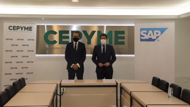 ep el director general de sap espana rafael brugnini y el presidente de cepyme gerardo cuerva