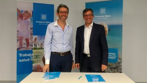 ep el presidente de la sefh dr miguel angel calleja y el presidente de la fundacion mylan para la