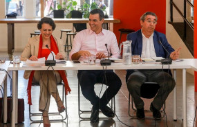 ep el secretario general y presidente del gobierno en funciones pedro sanchez y la ministra de