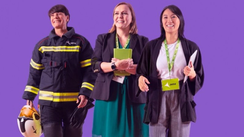 Equipo de mujeres de Aena. | AENA ep equipo de mujeres de aena