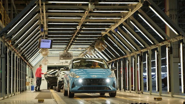 Imagen de la producción del i10 de Hyundai. Fábrica de coches. Recurso de ensamblaje de vehículos. | HYUNDAI - Archivo ep imagen de la produccion del i10 de hyundai fabrica de coches recurso de ensamblaje de vehiculos