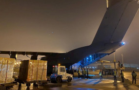 ep imagen del a400m que carga material sanitario en shangai