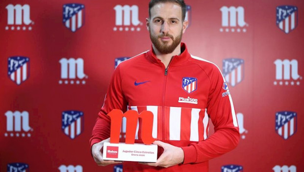 ep jan oblak ha sido elegido el mejor jugador por la aficion del atletico de madrid en el mes de