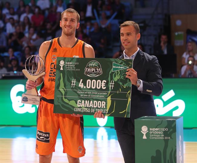 El jugador del Valencia Basket Matt Thomas, campeón concurso de triples ACB | ACB PHOTO ep jugadorvalencia basket matt thomas campeon concursotriples acb