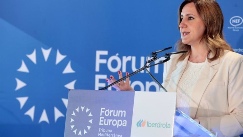 La alcaldesa de València, María José Catalá, durante su intervención en el Forum Europa Tribuna Mediterránea. | AYUNTAMIENTO DE VALÈNCIA ep la alcaldesa de valncia maria jose catala durante su intervencion en el forum europa tribuna