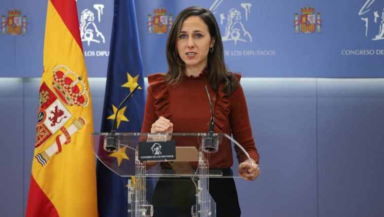 ep la portavoz de podemos en el congreso ione belarra durante una rueda de prensa en el congreso de