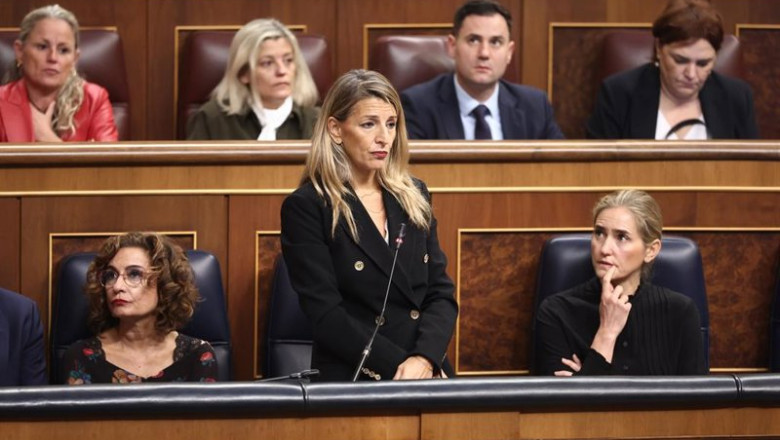 ep la vicepresidenta segunda y ministra de trabajo yolanda diaz durante una sesion de control en el