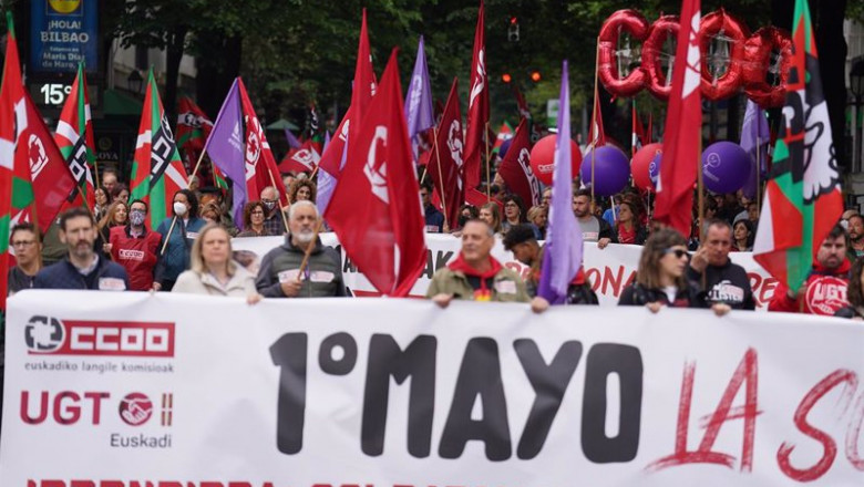 Manifestación de CCOO y UGT por el Primero de Mayo, este domingo en Bilbao | H.BILBAO-EUROPA PRESS ep manifestacion de ccoo y ugt por el primero de mayo este domingo en bilbao