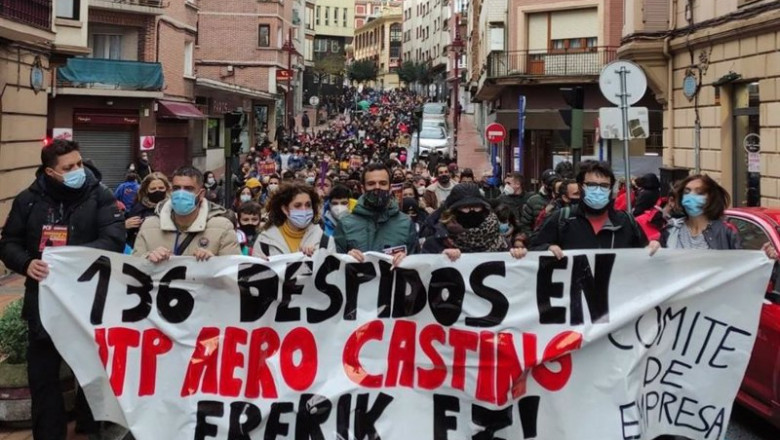 ep manifestacion de trabajadores de itp de barakaldo y sestao contra los 136 despidos planteados por ep manifestacion de trabajadores de itp de barakaldo y sestao contra los 136 despidos planteados por