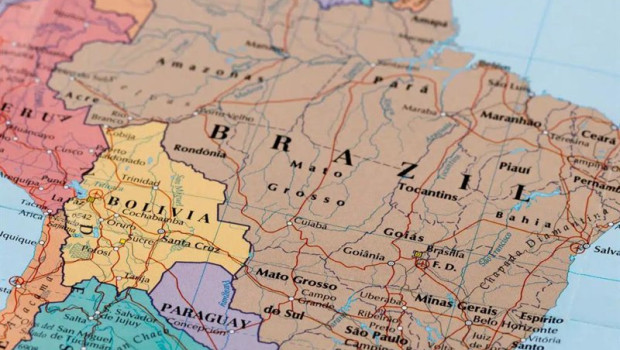 ep mapa incompleto de sudamerica en el cual destacan brasil bolivia y paraguay
