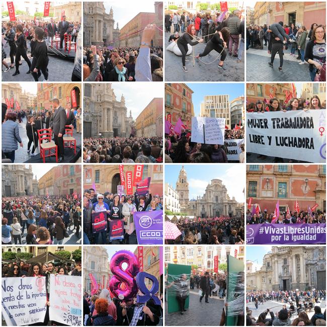 Reivindicación feminista multitudinaria en la plaza del Cardenal Belluga | Europa Press - Archivo ep reivindicacion feminista multitudinariala plazacardenal belluga