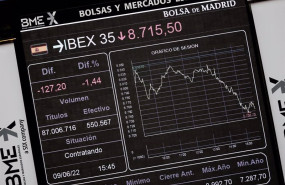 ep un panel del ibex 35 en el palacio de la bolsa a 9 de junio de 2022 en madrid espana