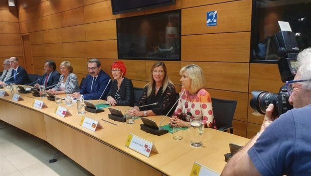 ep veronica casado primera por la derecha participa en la reunion en el ministerio de sanidad