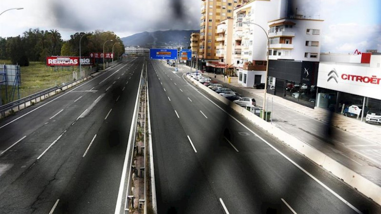 ep vistas de distintas carrerteras de las salidas de la capital donde permanecen sin trafico de ep vistas de distintas carrerteras de las salidas de la capital donde permanecen sin trafico de
