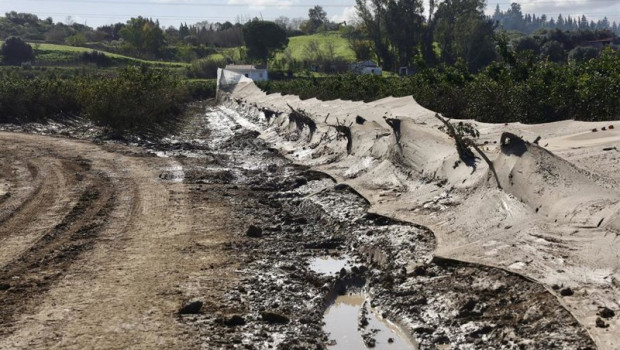ep archivo   imagen de archivo de zonas agricolas afectadas por el tren de borrascas en jerez de la